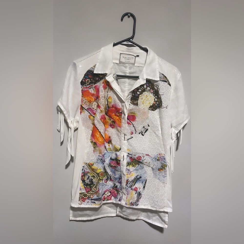 Elisa Cavaletti Blouse with rhinestones. Elegant and chic.